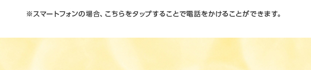 ※スマートフォンの場合、こちらをタップすることで電話をかけることができます。
