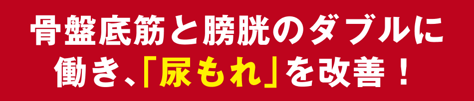 骨盤底筋と膀胱のダブルに働き、「尿もれ」を改善!