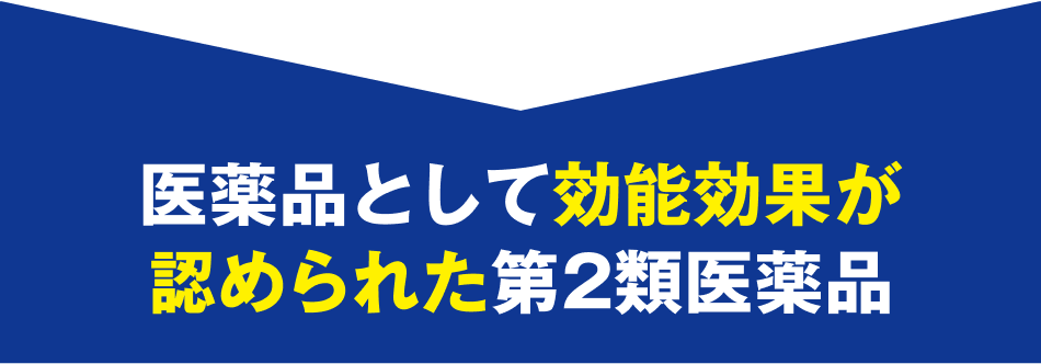 医薬品として効能効果が認められた第2類医薬品