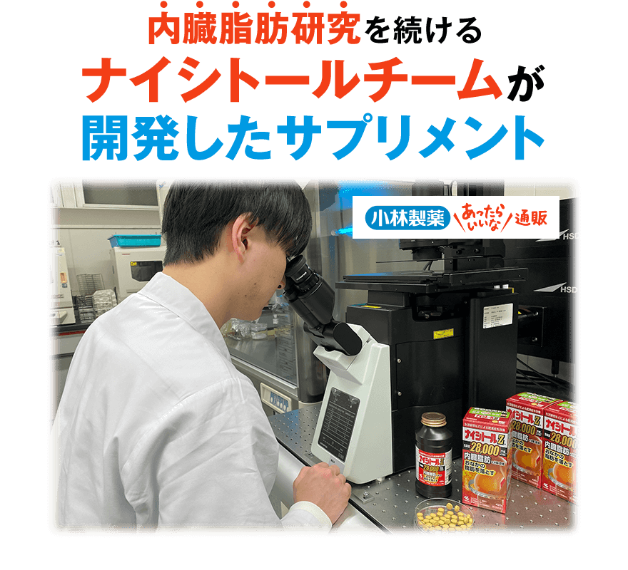 内臓脂肪研究を続けるナイシトールチームが開発したサプリメント