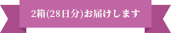 2箱(28日分)お届けします