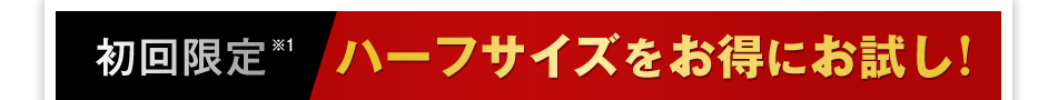 初回限定 ハーフサイズをお得にお試し！