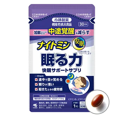 ナイトミン眠る力　快眠サポートサプリa